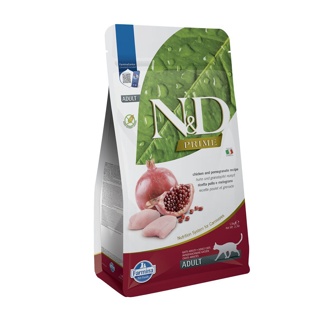 Farmina N&D Prime Cat Chicken & Pomegranate Neutered 1,5kg - Tørrfôr til katt