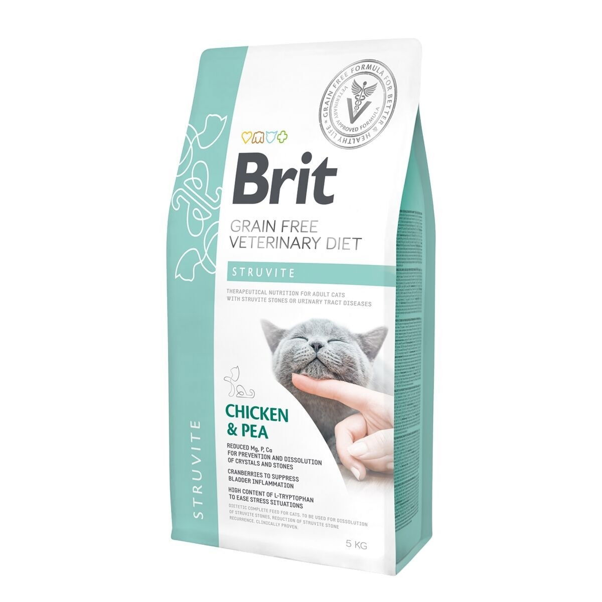 Brit Veterinary Diet Cat Struvite Grain Free 5 kg - Veterinærfôr for urinveisproblemer hos katt