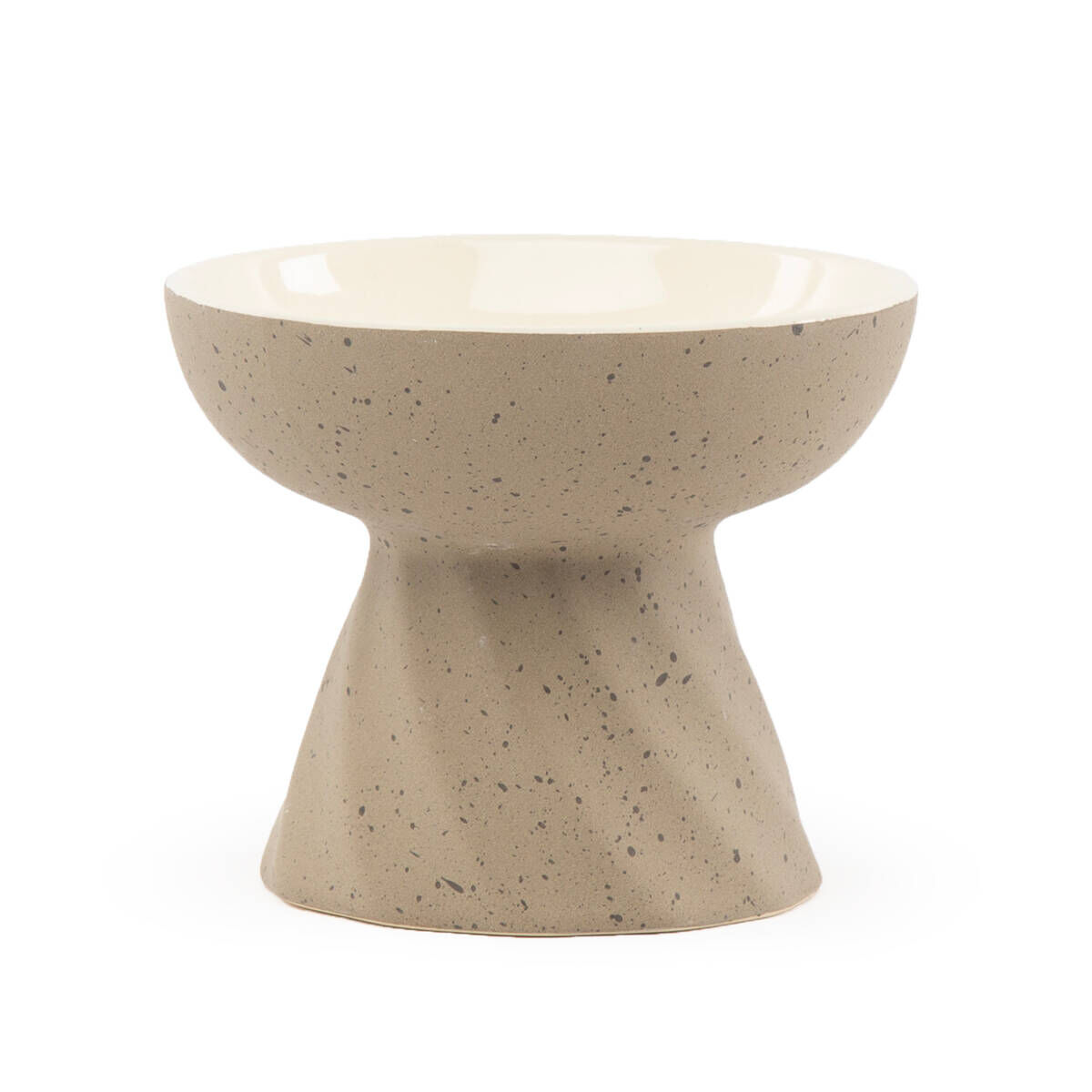 Scruffs Zen raised ceramic cat bowl brown