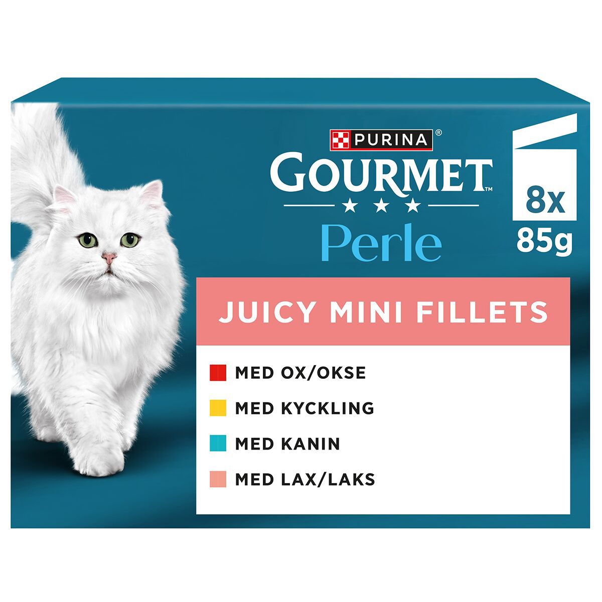 Mini Fillets kjøtt og fisk i saus 8 x 85 g