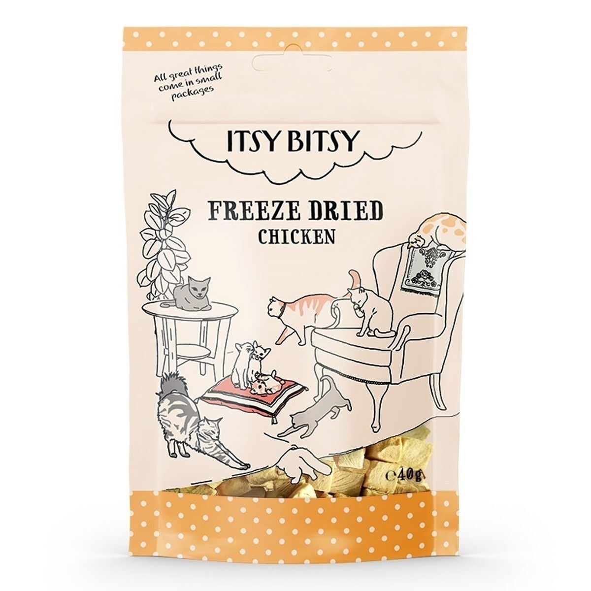 ItsyBitsy Freeze Dried Kylling til katt