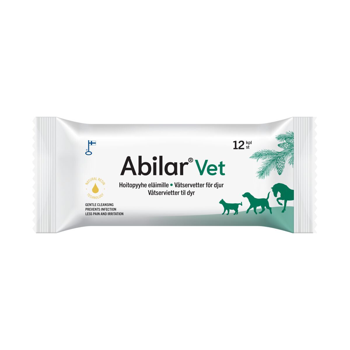 Repolar AniWipe Våtservietter for Dyr 12 pcs - Hudproblem & Eksem hos hund og katt