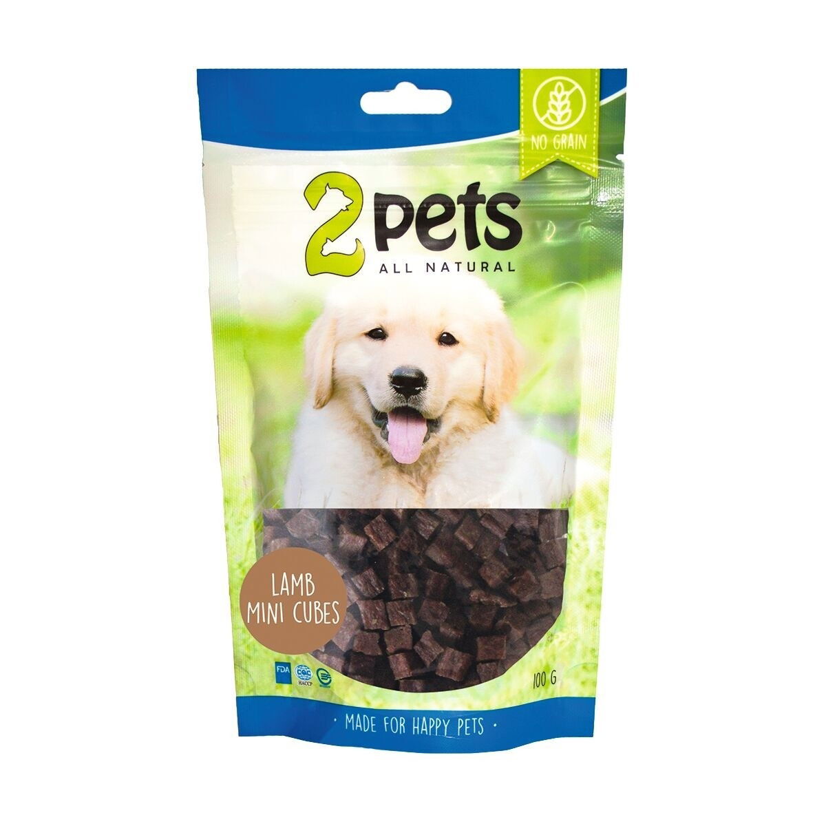 2pets Dogsnack Lam MiniCubes