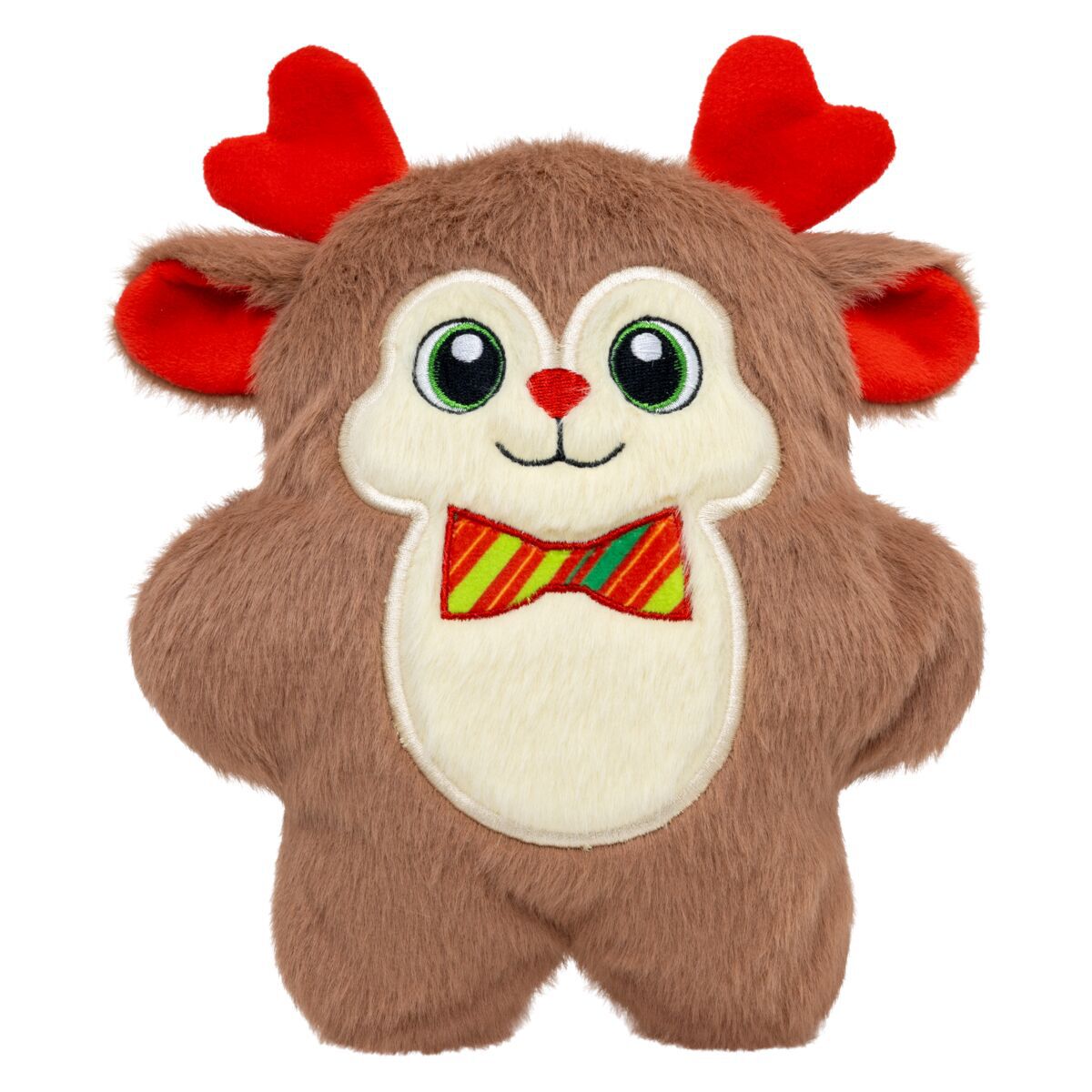 KONG Holiday26 Snuzzles Rein med Sløyfe Pipeleke til Hund 23 cm - Juleleker for hunder