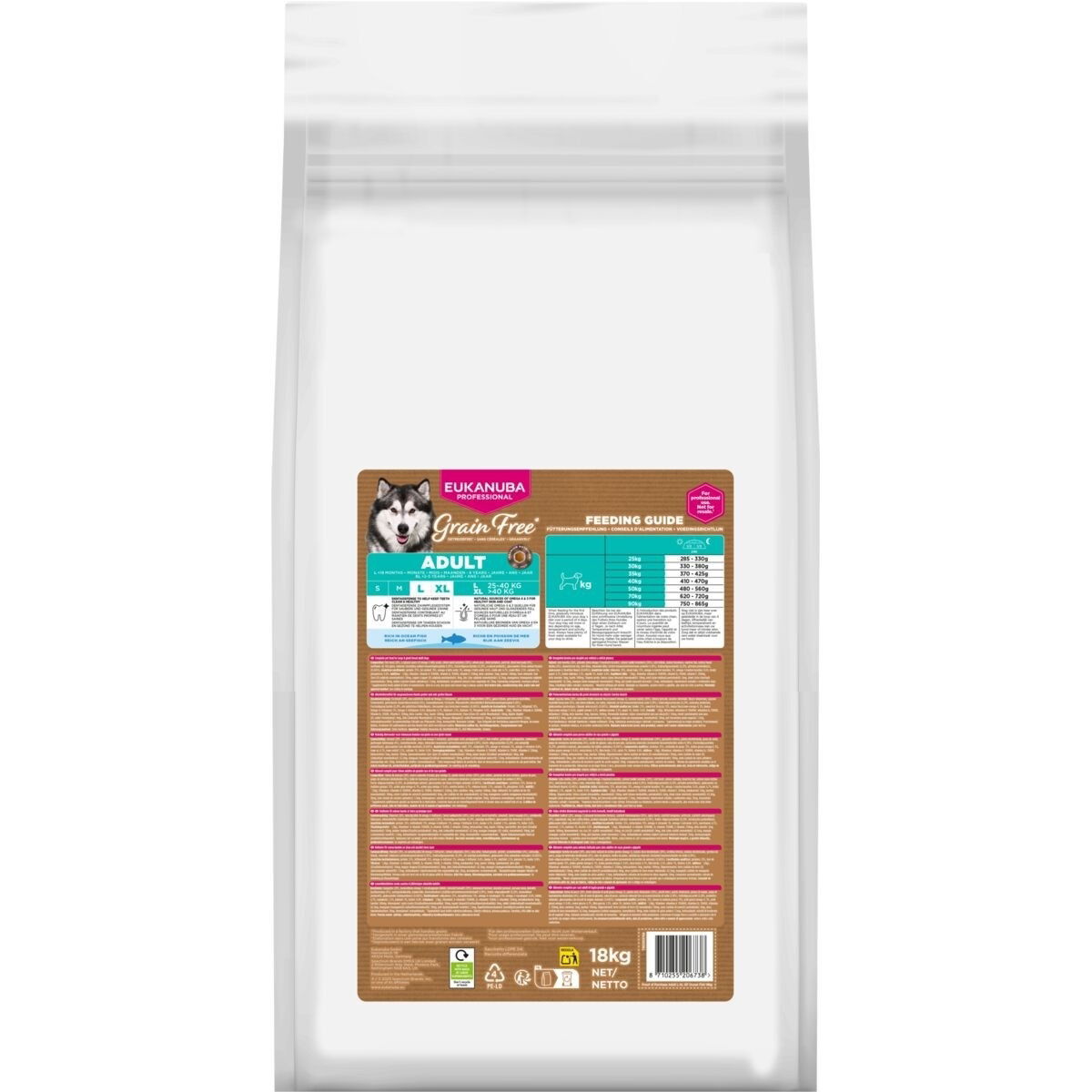 Eukanuba Dog Grain Free Adult Large Breed Ocean Fish Tørrfôr til Hund 18kg