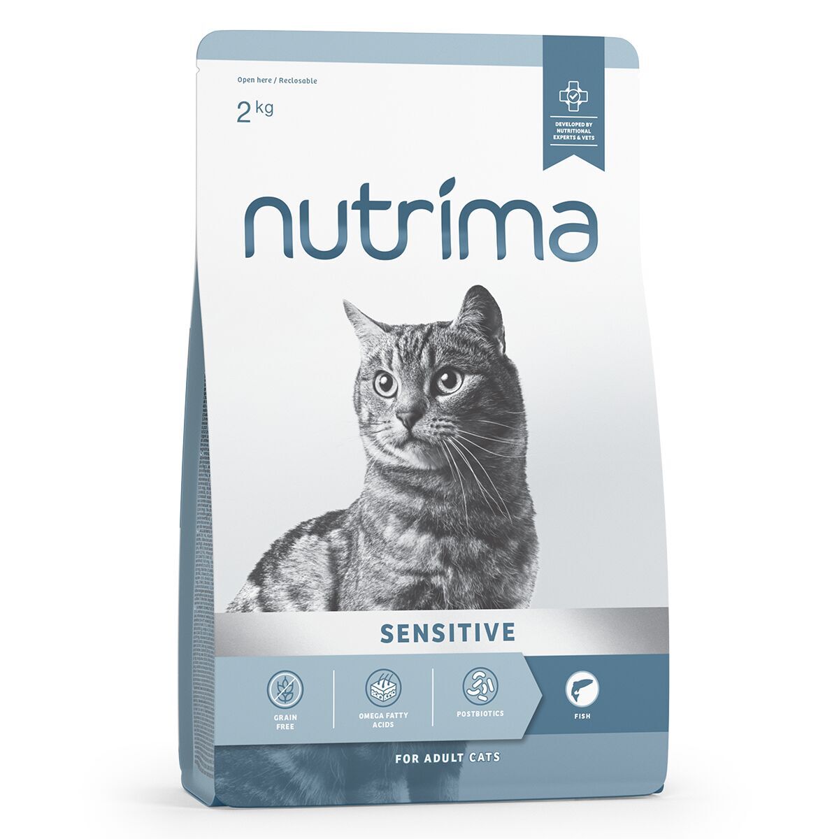 Nutrima Cat Adult Sensitive Fish Tørrfôr til Katt 2kg - Kattemat for følsom mage