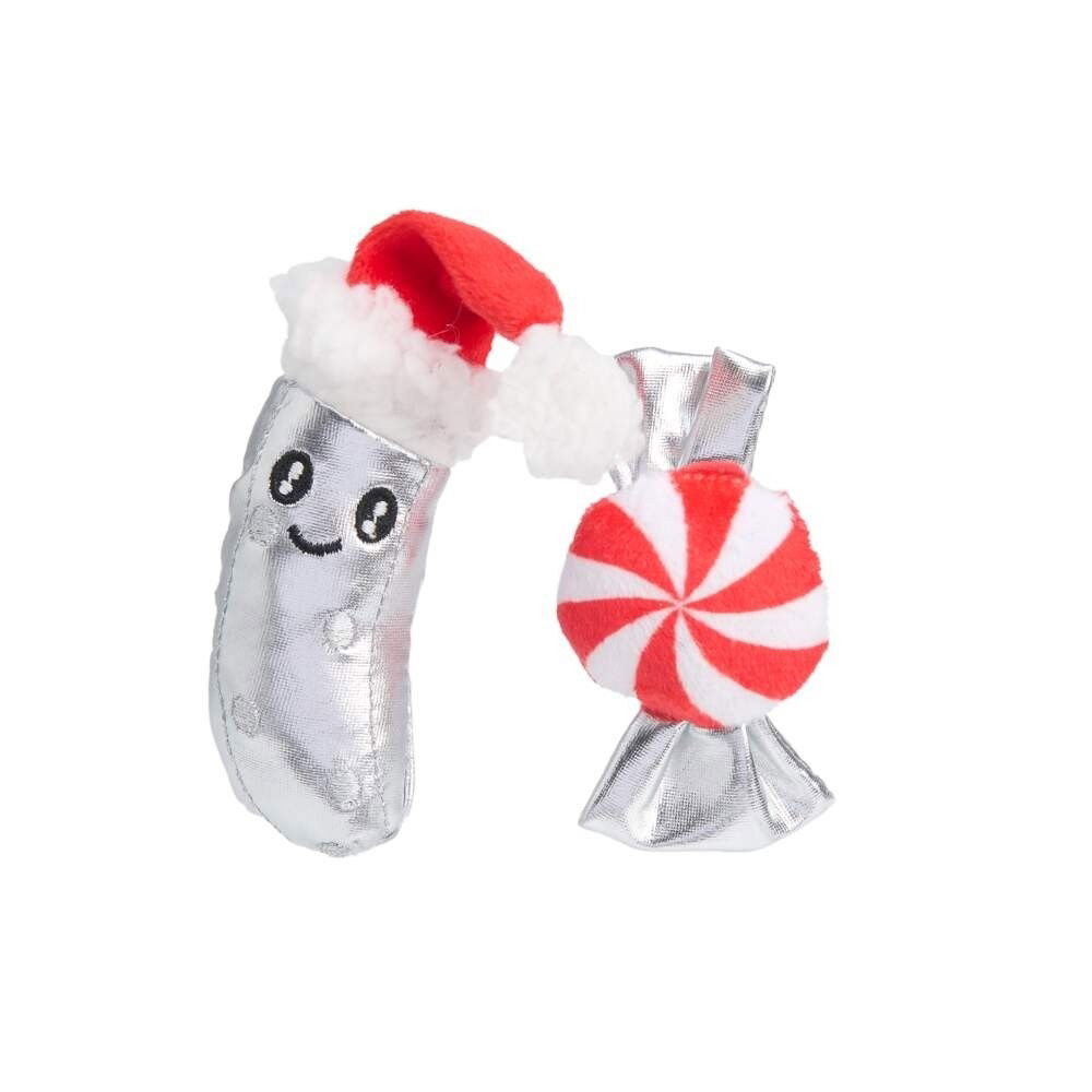 Little&Bigger Seasons Classic Xmas pickle & candy silver 2-pack