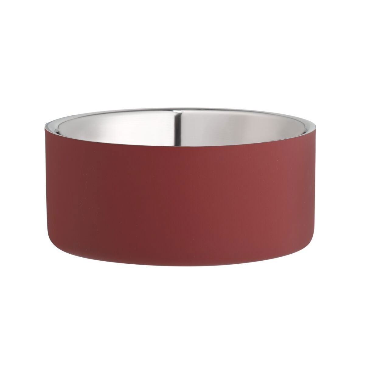 Basic DoubleWall metal bowl maroon