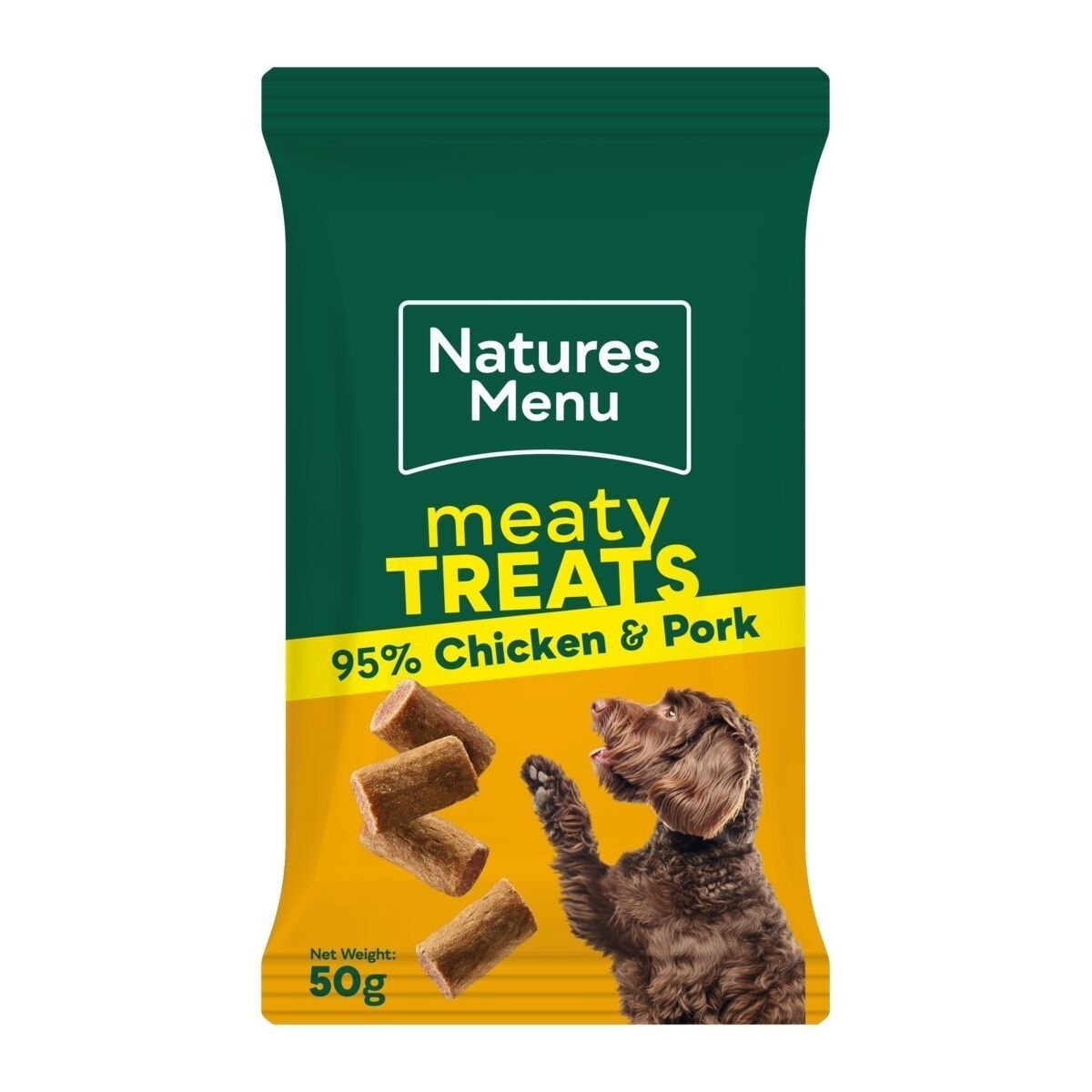 Natures Menu Hundegodbit Chicken & Pork 50 g - Godbiter til hund