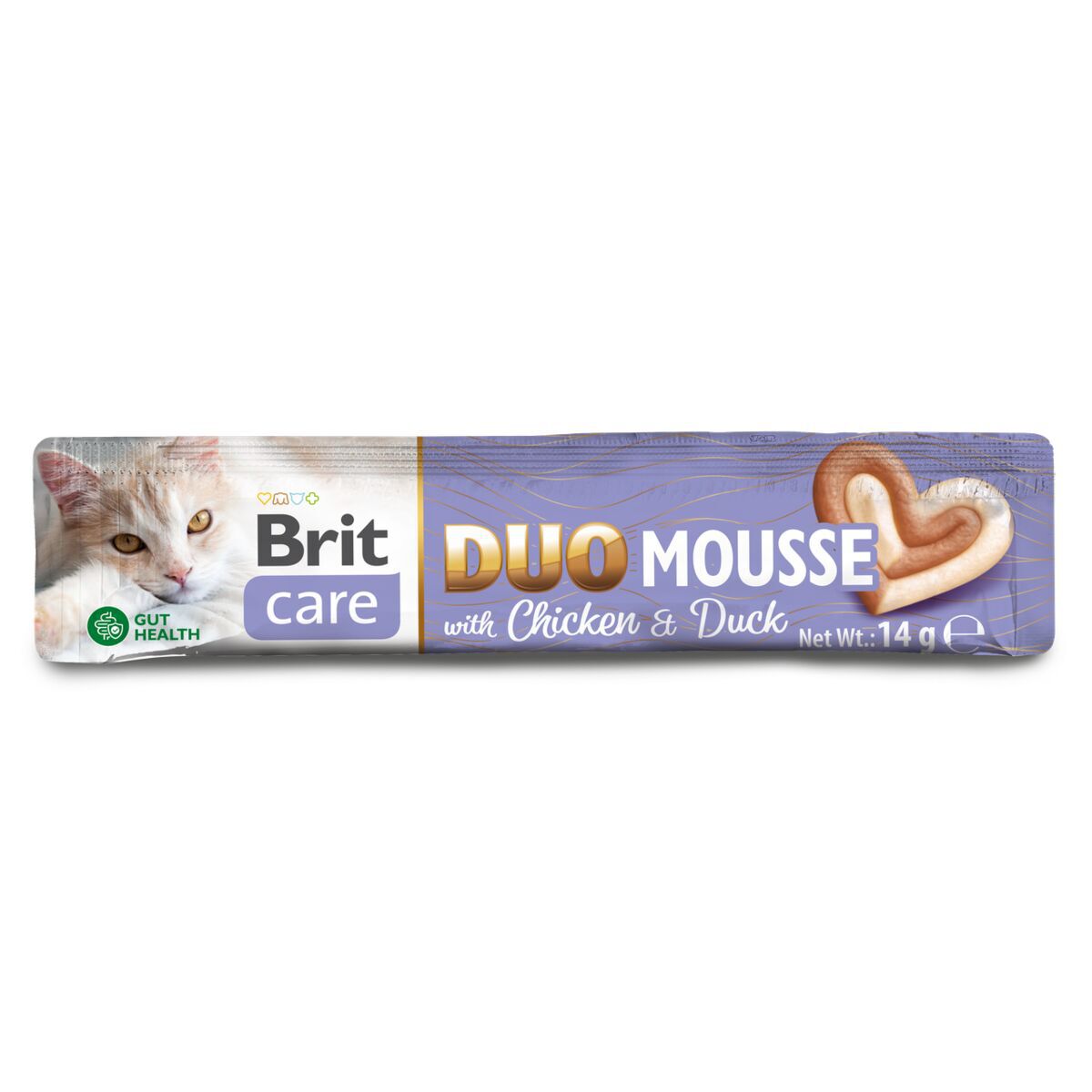 Brit Care Cat Creamy Duo Mousse Chicken & Duck Flytende Kattegodbit 4 x 14 g - Flytende kattesnacks