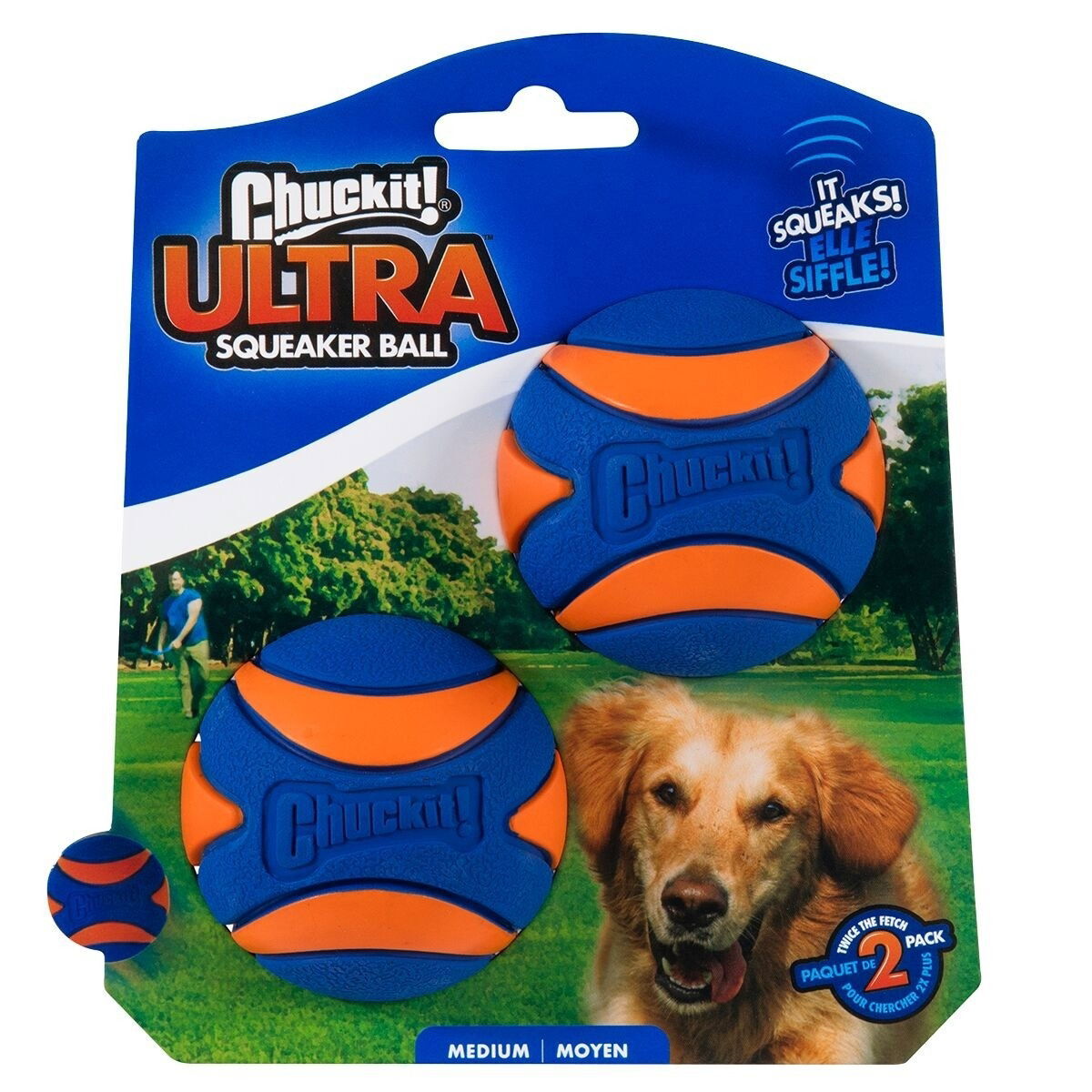 Chuckit ULTRA SQUEAKER BALL 2PK