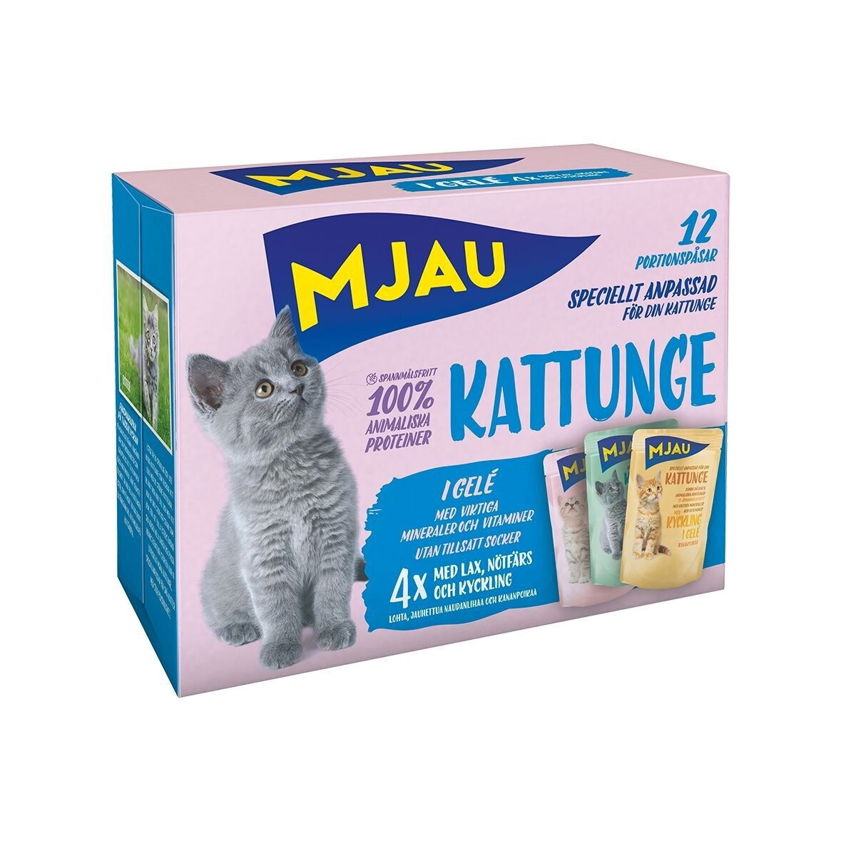Mjau Multipack Kattunge 12 x 85 g