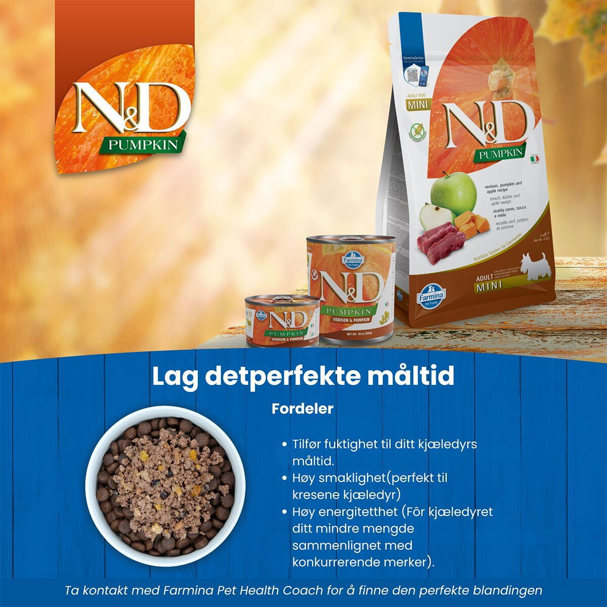 N&D Pumpkin Dog Venison&Apple S 2kg