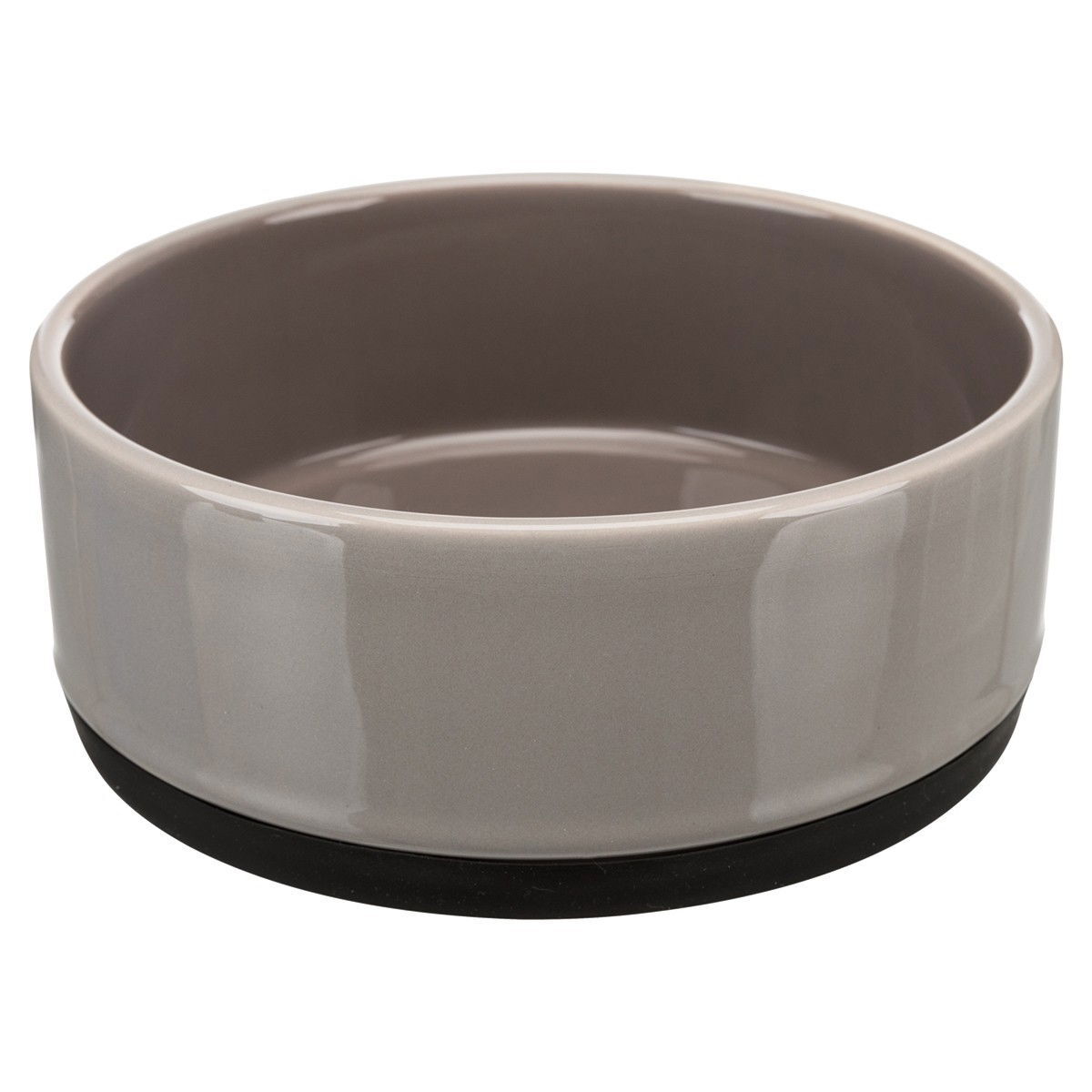 Ceramic bowl with rubber bottom, 0.4 l/ø 12 cm, grey