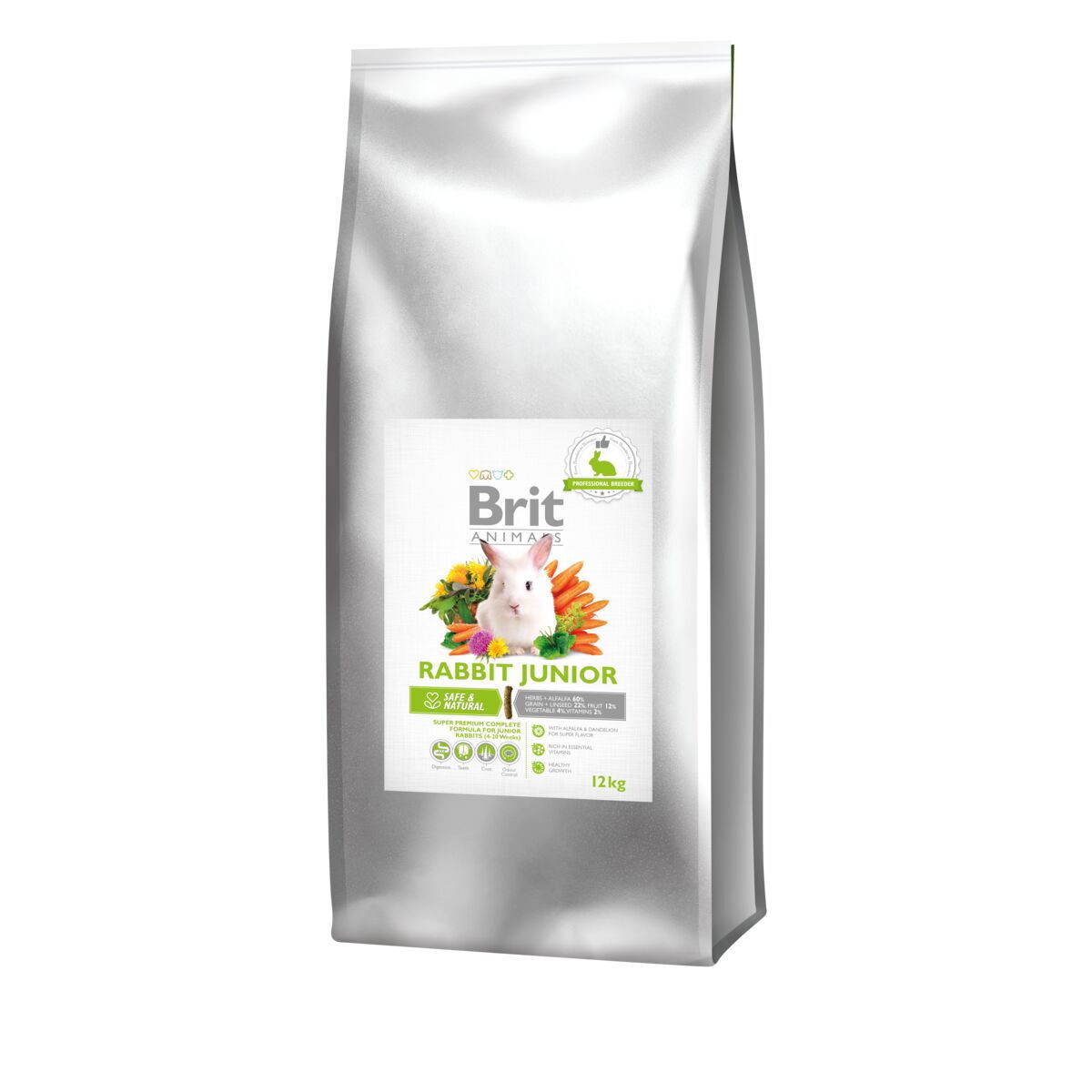Brit Animals Kanin Junior 12 kg - Kaninmat