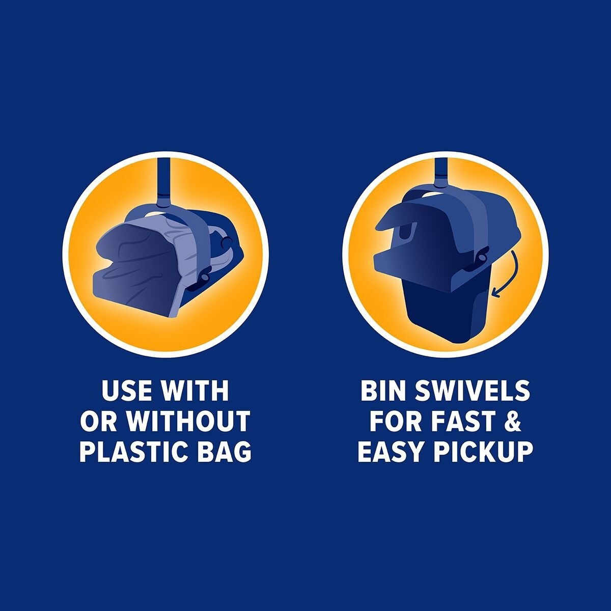 Arm & Hammer ™ Swivel Bin & Rake