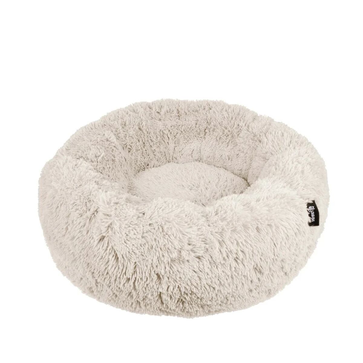 District 70 Fuzz Donut Hundeseng Lys Beige L - Fluffy hundesenger