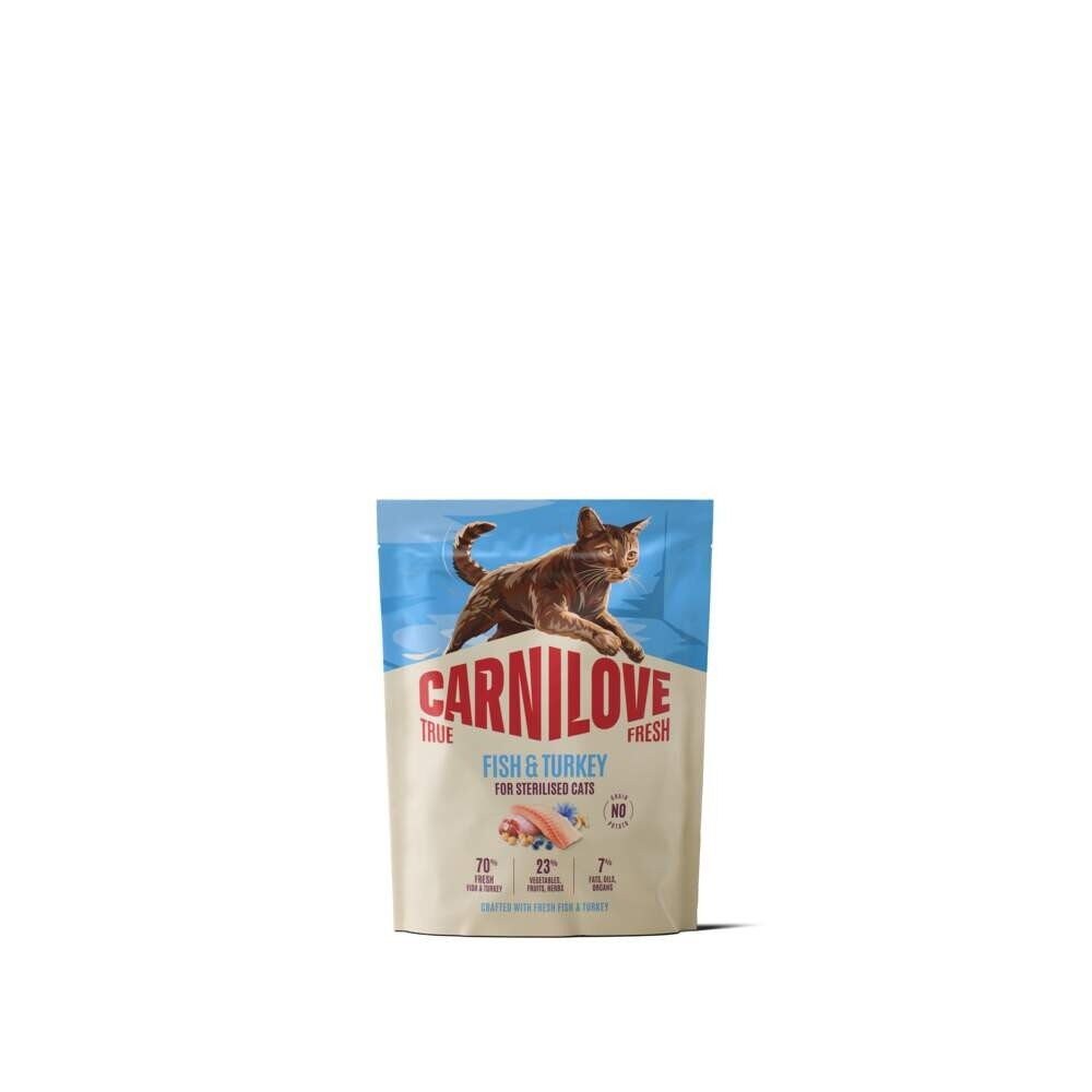 CARNILOVE TRUE FRESH cat dry fish & turkey for sterilised adult all breeds