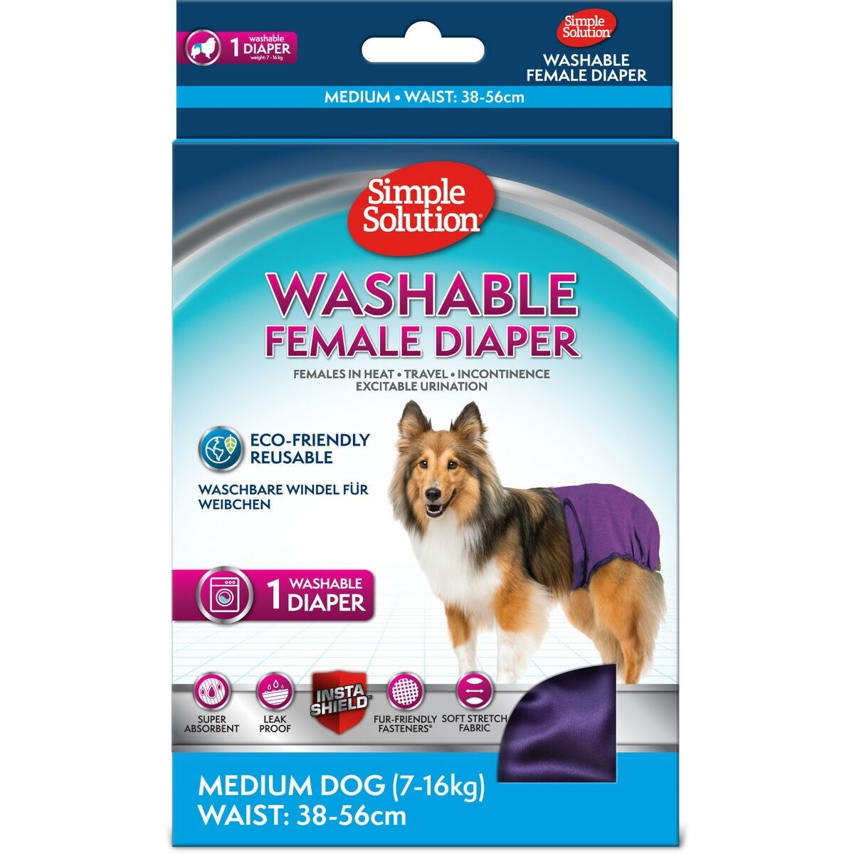 Simple Solution Diaper Garment liila M - Løpetid & Tispetruser