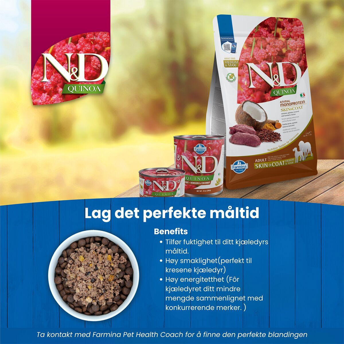 N&D Quinoa Dog Skin&Coat Venison 2,5kg