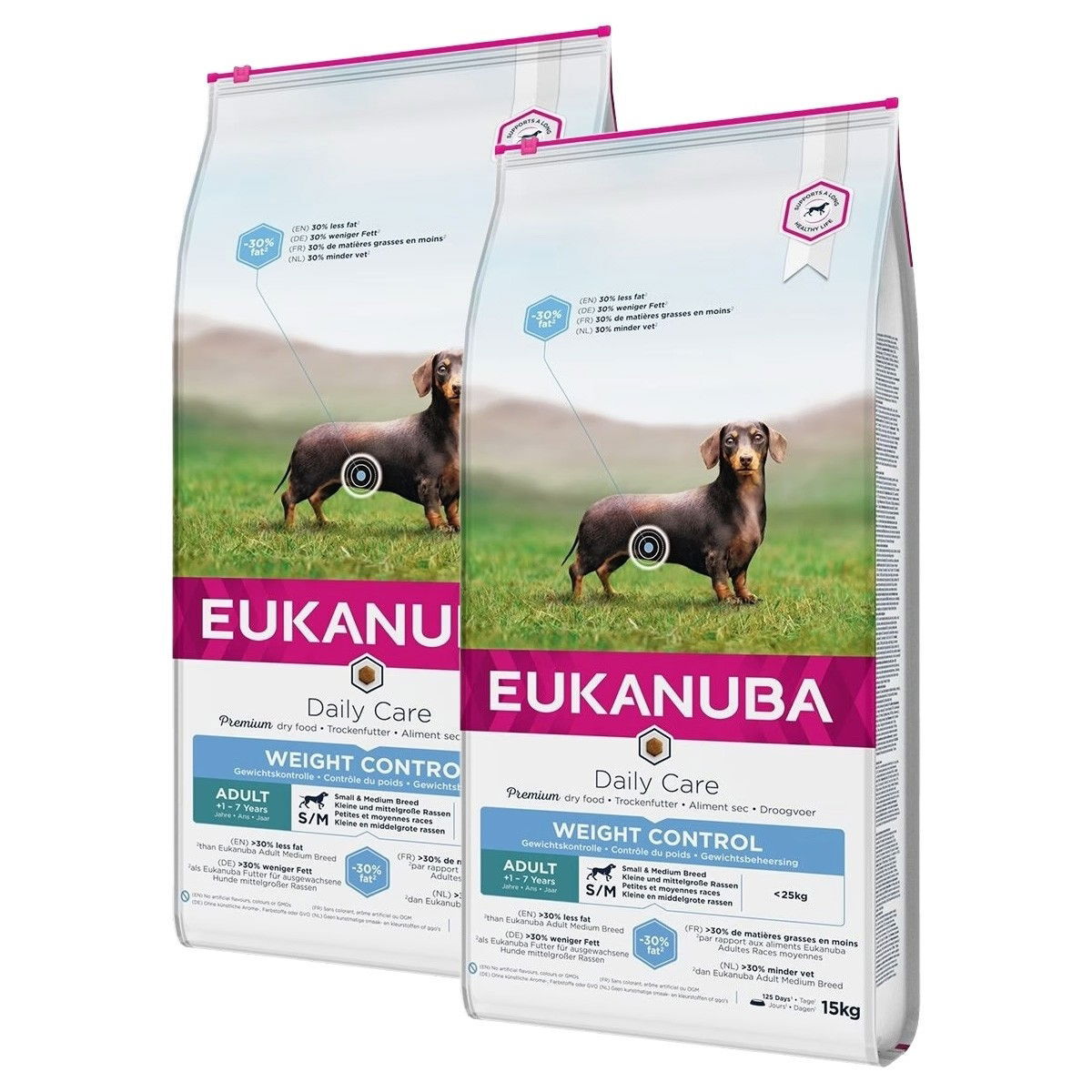 Eukanuba Dog Daily Care Adult Weight Control Small & Medium Breed 12 x 15 kg