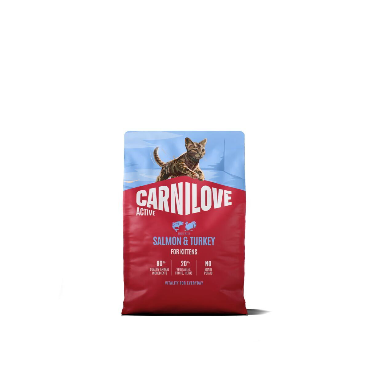 CARNILOVE ACTIVE cat dry made with salmon & turkey for kittens