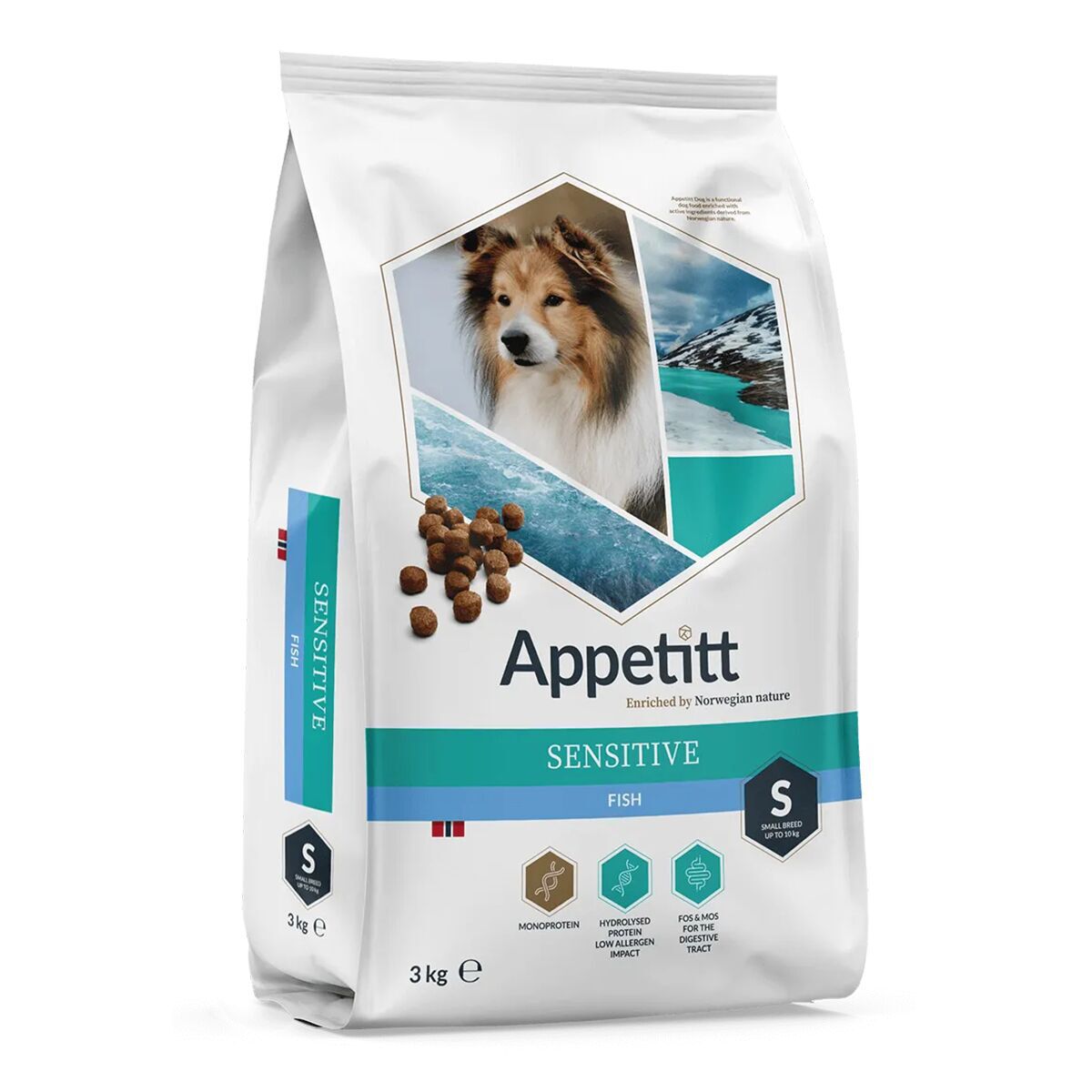 Appetitt Dog Sensitive Small Fish Tørrfôr til Hund
