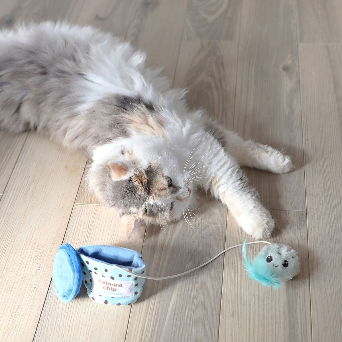 Quirky Kitty Mice cream hide-a-toy