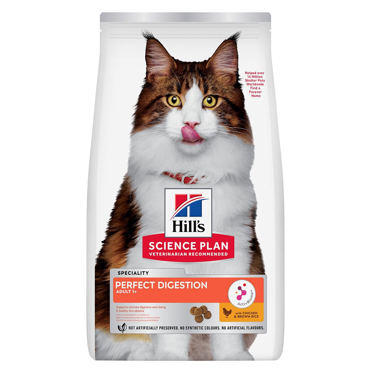 Hill's Science Plan Cat Adult 1+ Perfect Digestion Chicken & Brown Rice - Kattemat for følsom mage