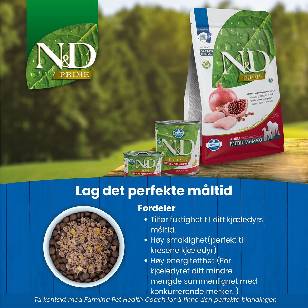 N&D Prime Dog Chicken&Pome M/L 12kg