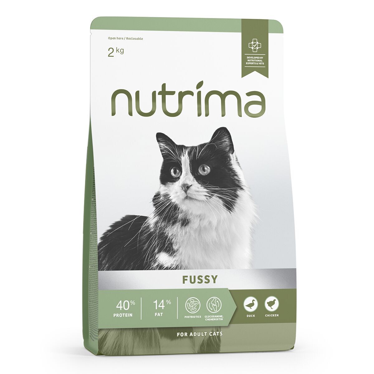 Nutrima Cat Adult Fussy Duck & Chicken Tørrfôr til Katt 2kg