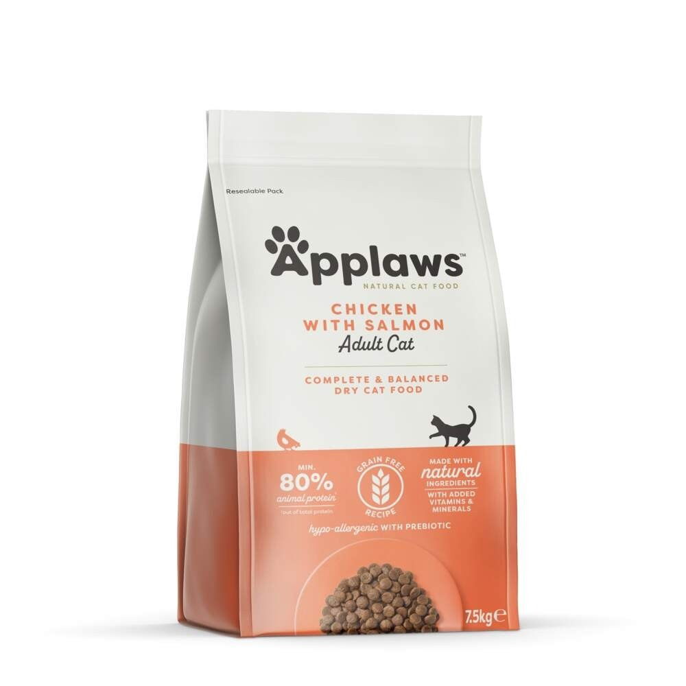 Applaws Cat Adult Grain Free Chicken & Salmon Tørrfôr til Katt 7,5 kg - Kornfri kattemat