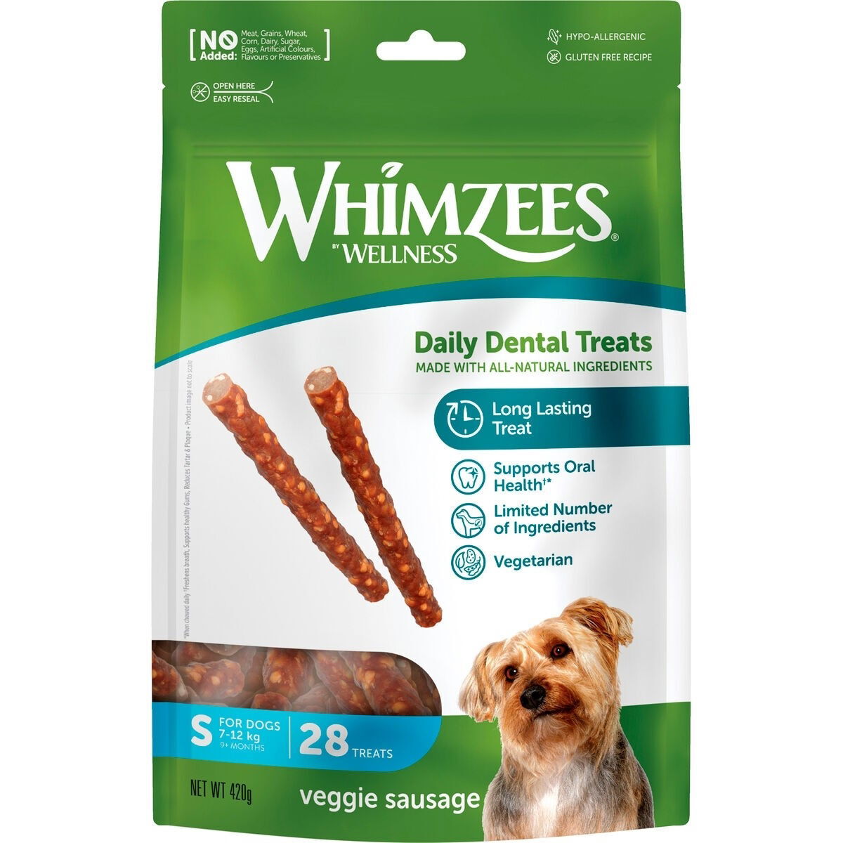 Whimzees Veggie Sausage Påse Large