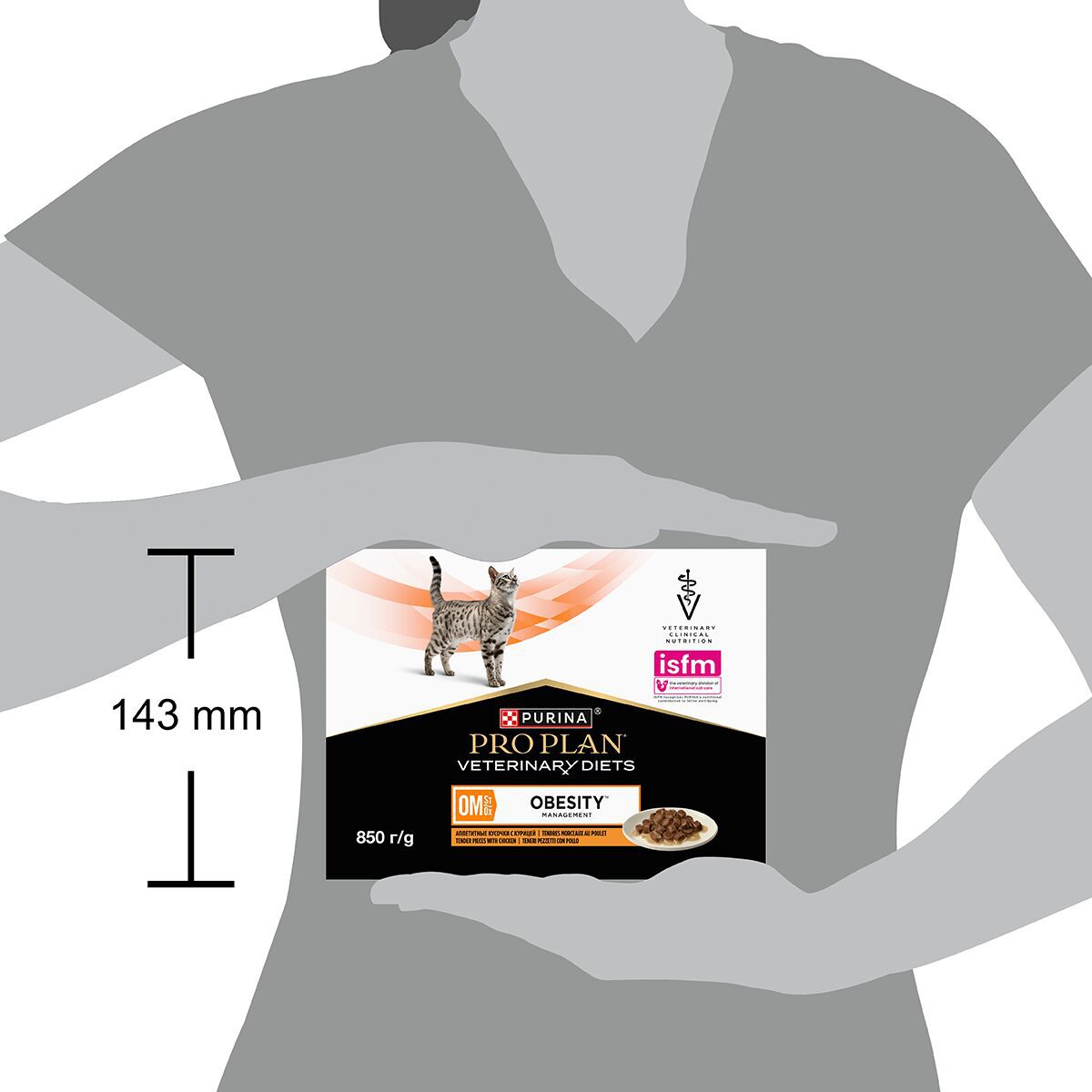 Purina Pro Plan Veterinary Diets Cat OM Chicken 10x85g