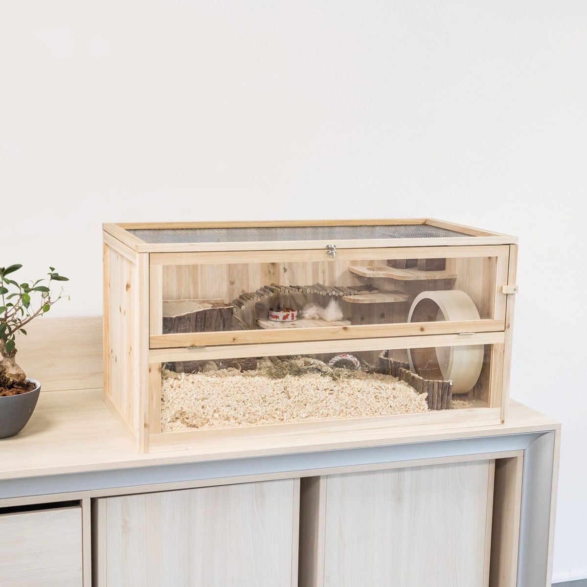 Jyrsijän puinen häkki Trixie