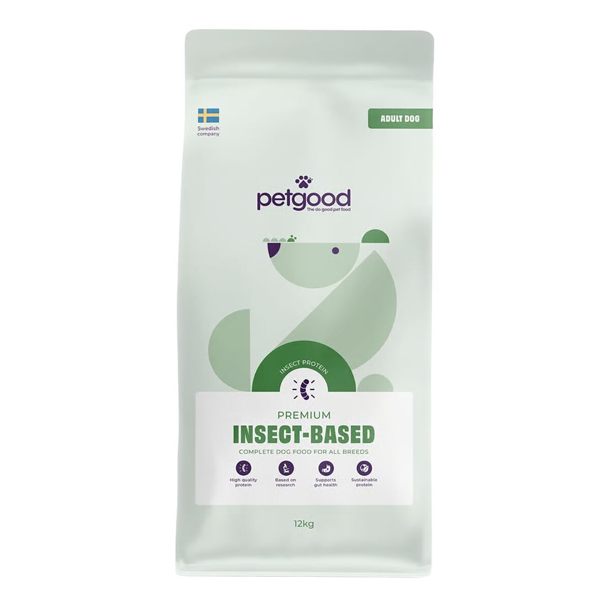 Petgood Adult Hundemat med Insektsprotein 12kg - Tørrfôr til hund
