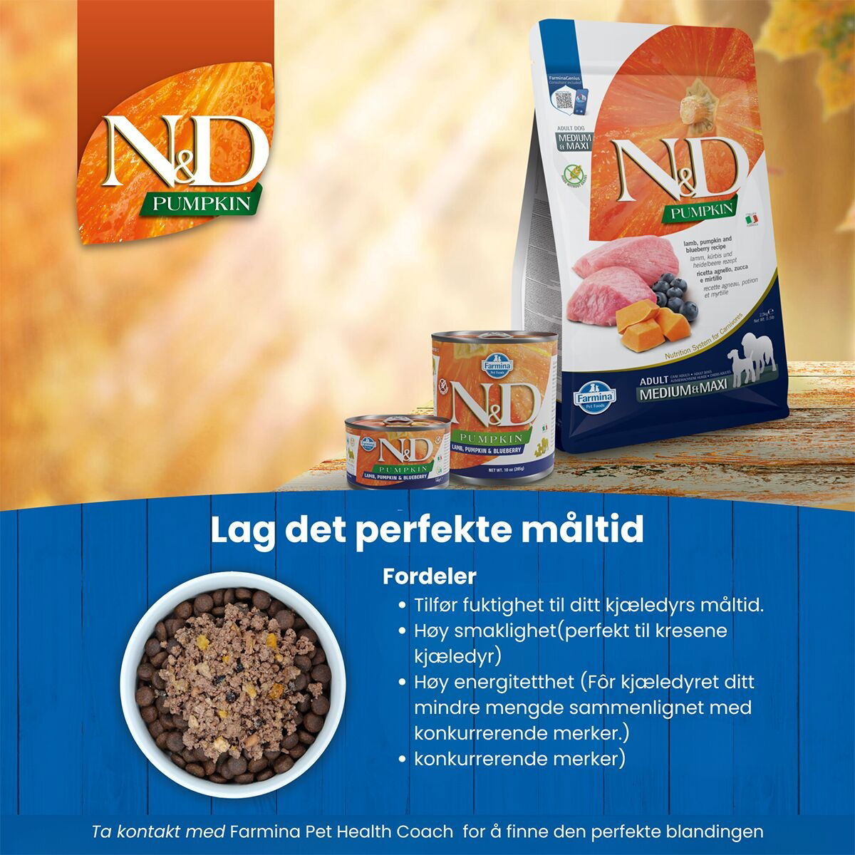 N&D Dog Lamb&Pumpkin Puppy S 140g