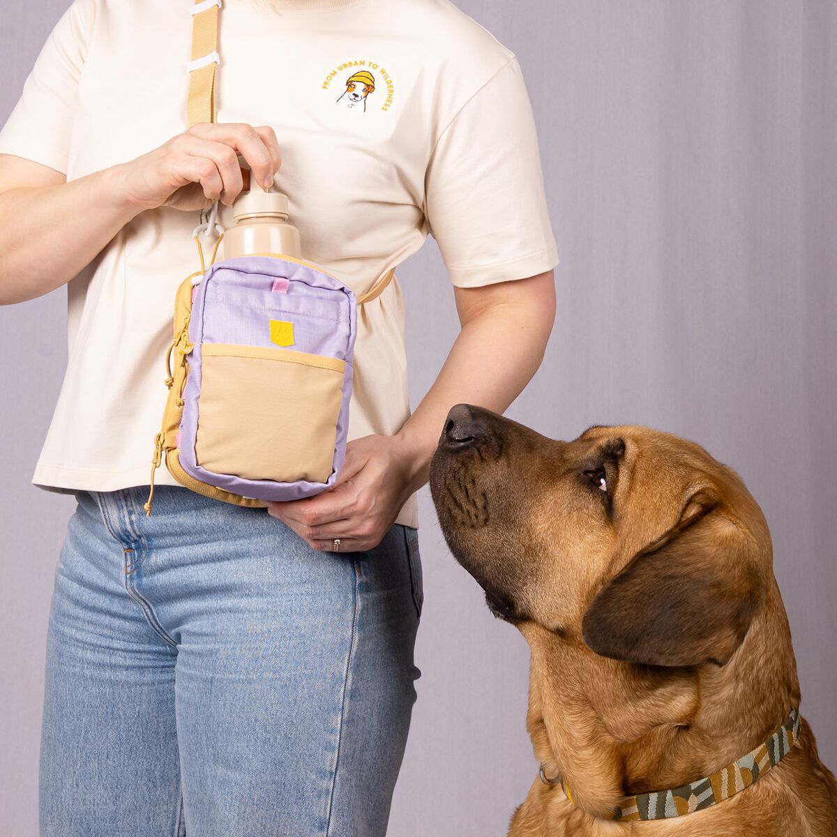 Woolly Wolf Hydration Shoulder Bag Lavender Mix