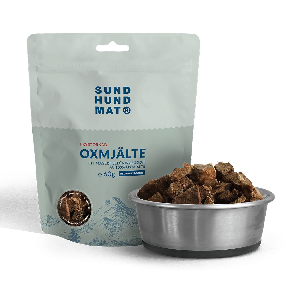 Sund Hundmat Frysetørket Okse Milt 60g - Frysetørket hundegodteri