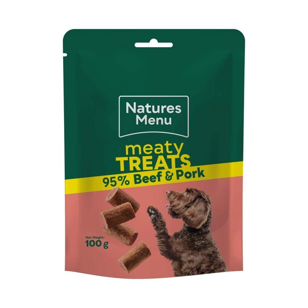 Natures Menu Hundegodbit Beef & Pork - Godbiter til hund