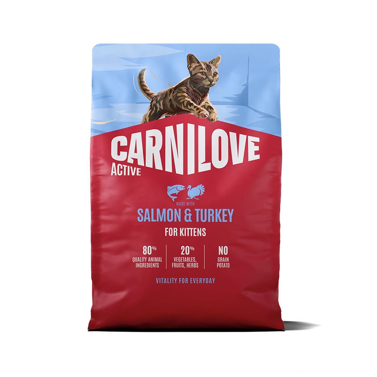 CARNILOVE ACTIVE cat dry made with salmon & turkey for kittens
