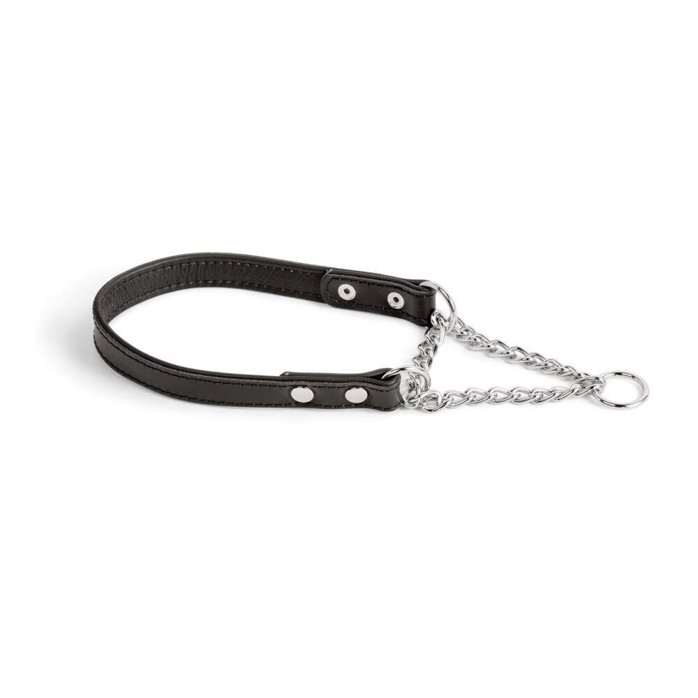 Feel Basic Vadderat Halsband Halvstryp Svart 2 x 35-50 cm - Hundehalsbånd