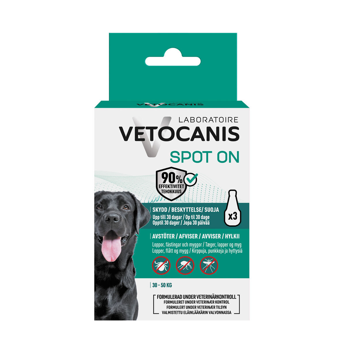 Vetocanis Anti-parasitt Spot on Dog 9 ml - Flåttmiddel til hund