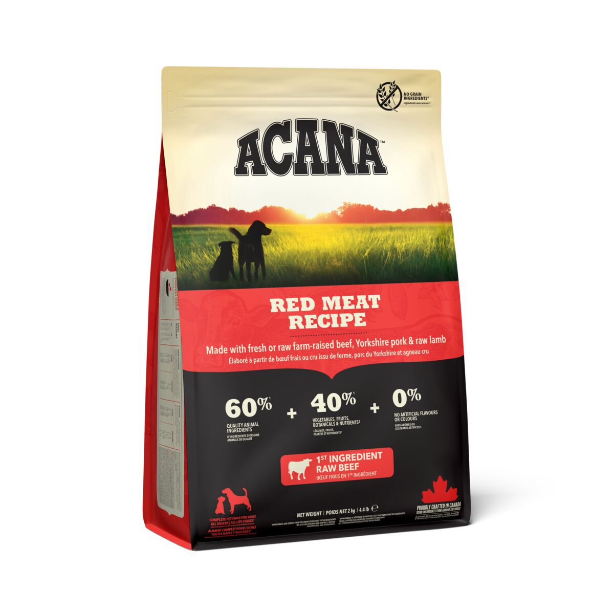 Acana Dog Adult Grain Free Red Meat Tørrfôr til Hund 2kg - Kornfritt hundefôr