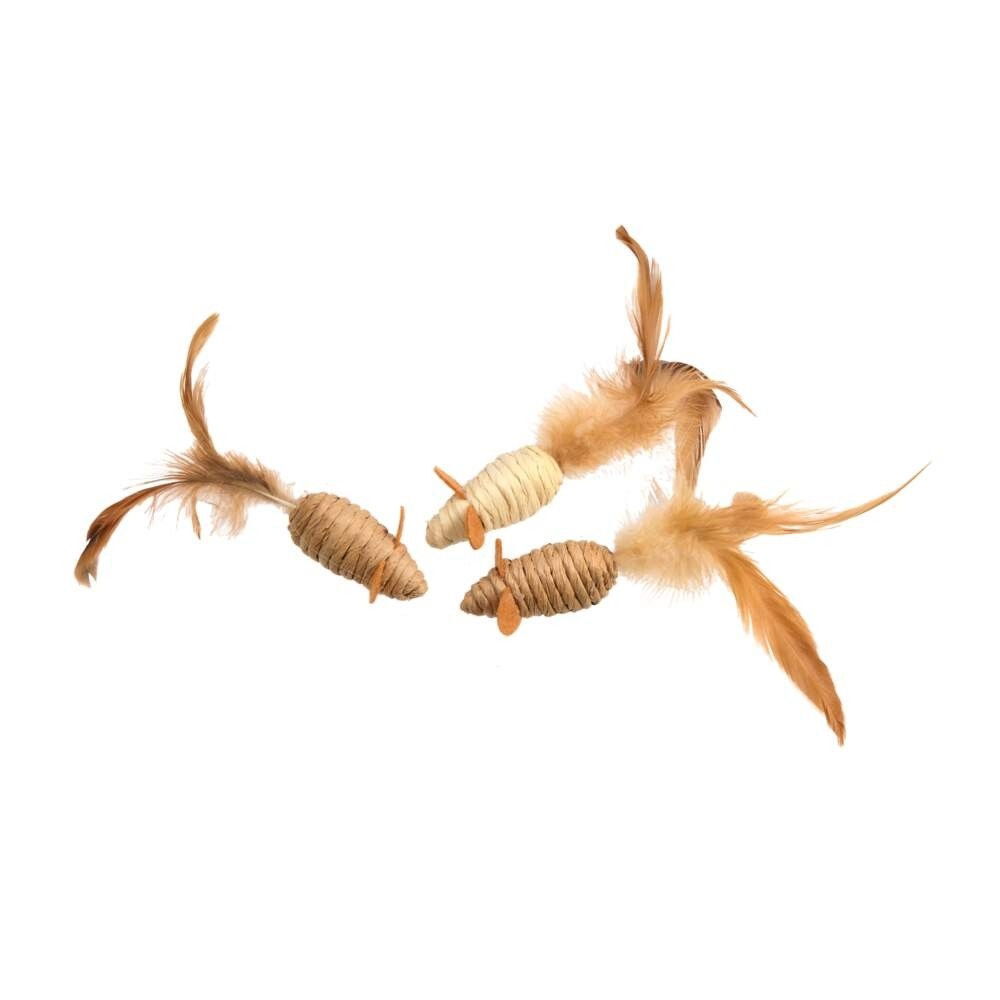 Little&Bigger Seasons Classics paper mice with feather tails 3-pack