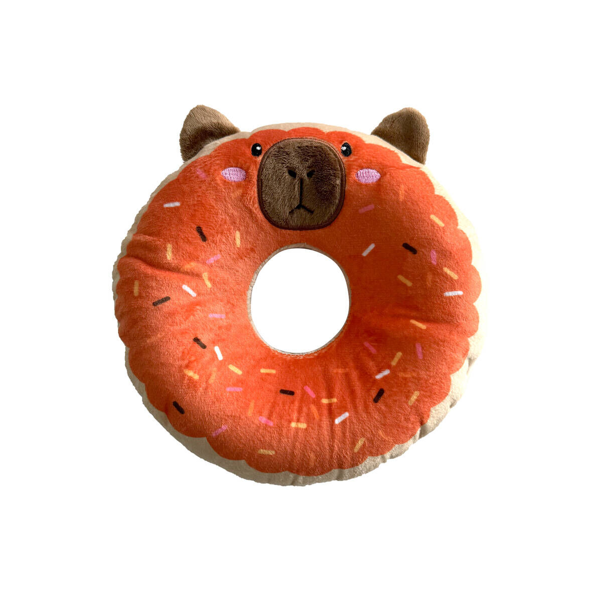 Bark-A-Boo Pumpkin Spice Kapybara Donut Hundeleke 21 cm - Pipeleker til hund
