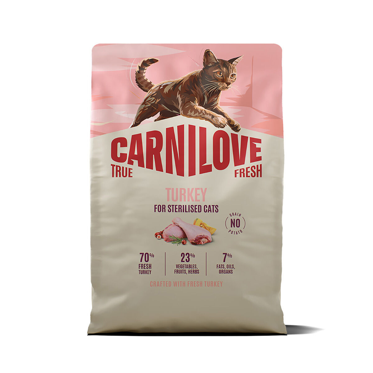 CARNILOVE TRUE FRESH cat dry turkey for sterilised adult all breeds