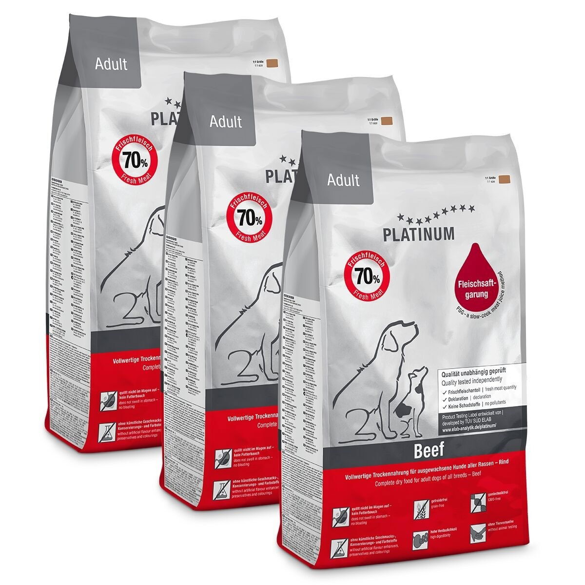 Platinum Adult Beef 3x5kg