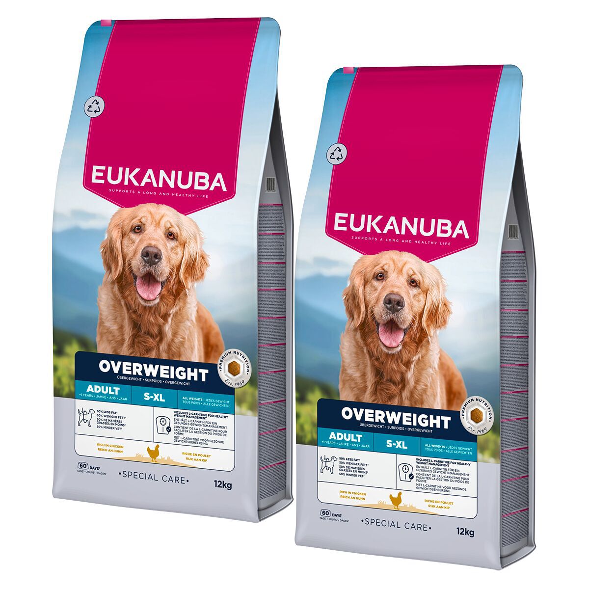 Eukanuba Daily Care Adult Overweight All Breeds 2 x 12kg