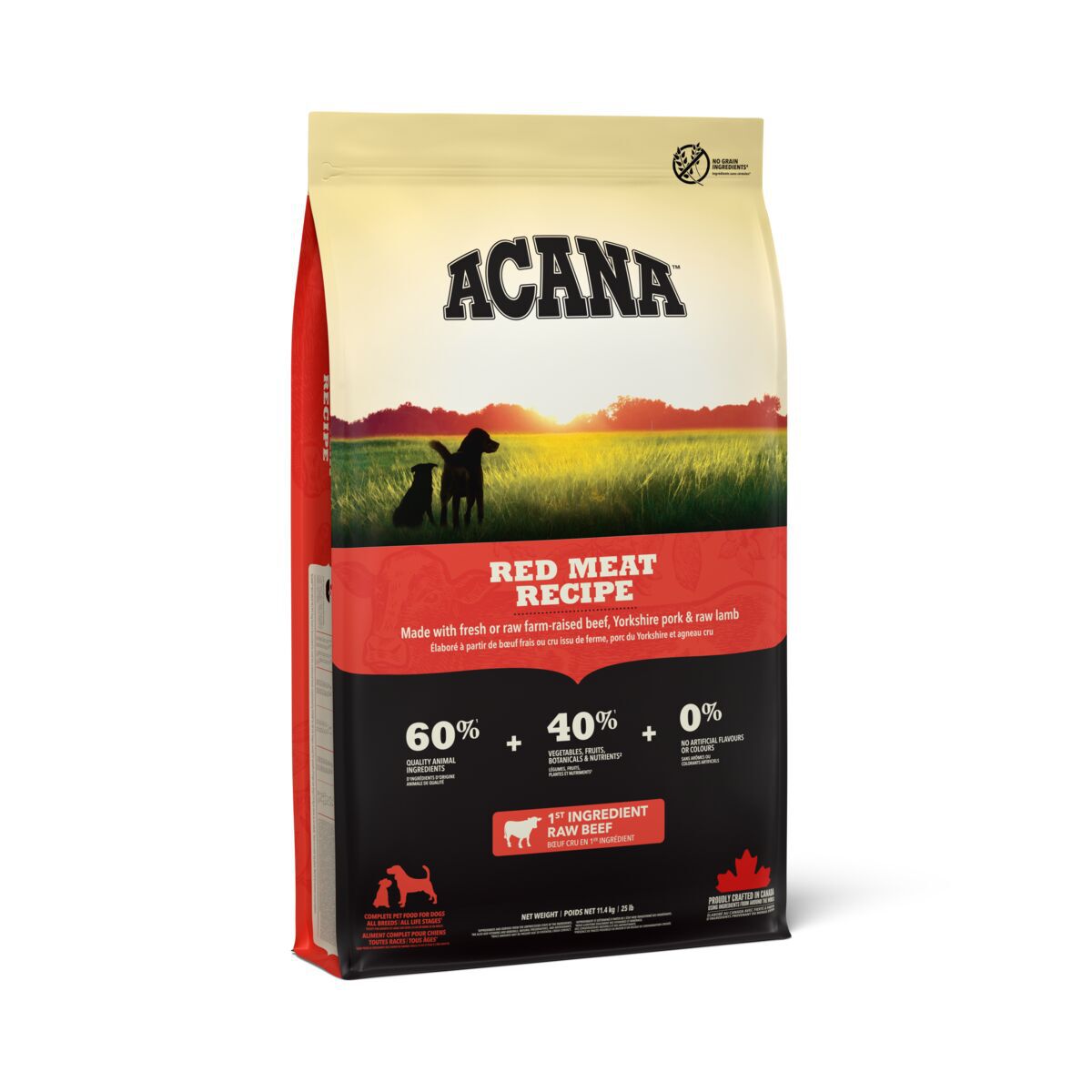 Acana Dog Adult Grain Free Red Meat Tørrfôr til Hund 11,4kg - Kornfritt hundefôr